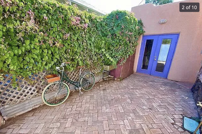 Casita Entrance and Enclosed Private Yard & Patio - 1 Block to UofA! Furnished Cottage w/High Ceilings, Private Yard. Next to Main Gate.