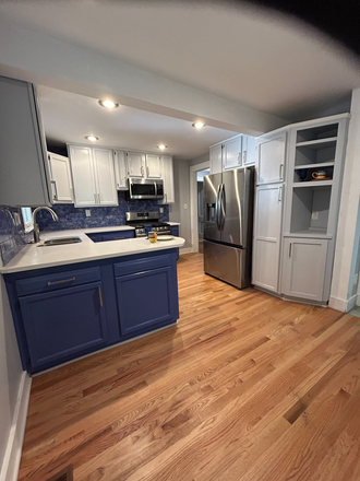 Kitchen View from Dining Room, Real Oak Floors - 4 Bedroom MODERN LUXURY, HISTORIC CHARACTER, URBAN WALKABILITY Duplex