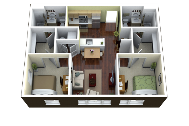 2x2 Floor Plan - The Continuum