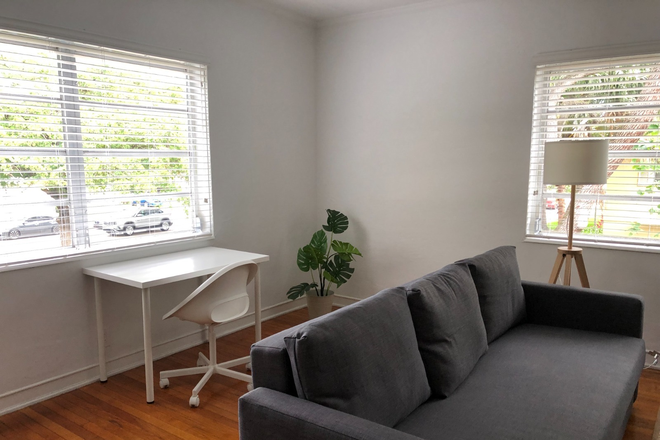Living Room with Desk Area - Ponce de Leon Apartment
