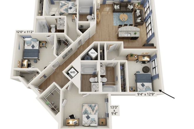 Apartment and room - Varsity College Park 4x4