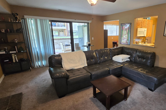 Living room - Large bedroom with private bathroom in cozy, spacious apartment in East Boulder