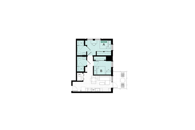 Room for rent is bedroom A (primary/private) - The Hub East Lansing