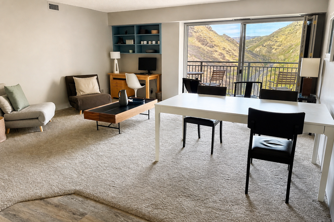 Appartment - Furnished 1BR Condo with Mountain Views on 7th Floor | Covered Parking | Pool & Gym