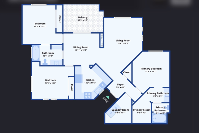 Floorplan - Condo close to Campus