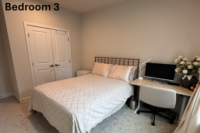 Bedroom 3 (bedding not included) - Looking for Roommates for fully furnished, brand new townhouse – North Laurel, MD (Howard County)