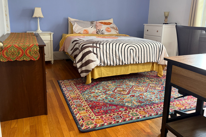 queen-size bed, dressers - Spacious room in beautiful home near BC, BU; 65Bus to Longwood Medical area. Female tenants only