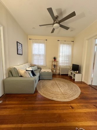 Living room - 5 min to green line, Stop-and-shop, and Walgreens, 7 min to orange line, 15 min to campus