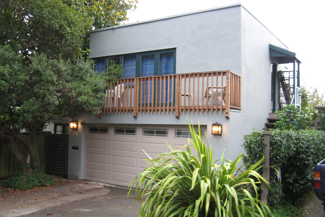 street view, french doors to east balcony - AVAIL NOW: Calm Quiet Furnished Studio, 4 blocks from UCB