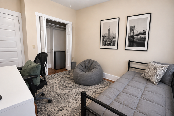 Bedroom side view - Downtown Salem minutes to train Apartments