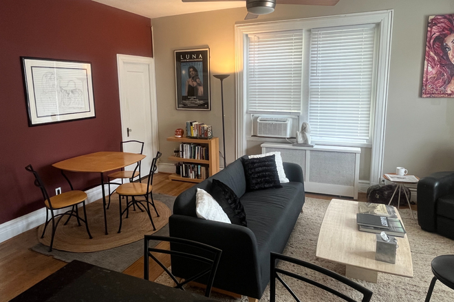 Living Room and Dining Table - Large Furnished 1 Bedroom 1 Bath in Dupont