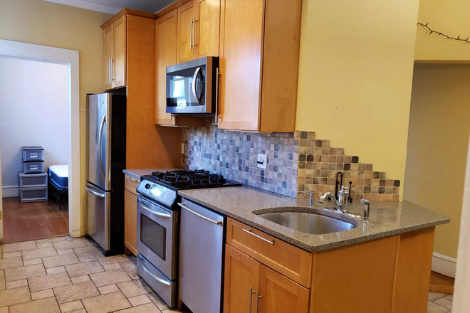 Kitchen at 330 St Paul St. In Brookline, 5 min walk to BU - Furnished Room, In-unit Laundry in Allston nr BU, Shops, T to NEU & Downtown, Incl Heat/HW/Gas