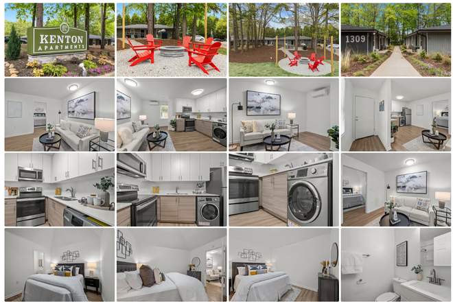 The outside common area and inside photos - Kenton Apartments, near varsity lot