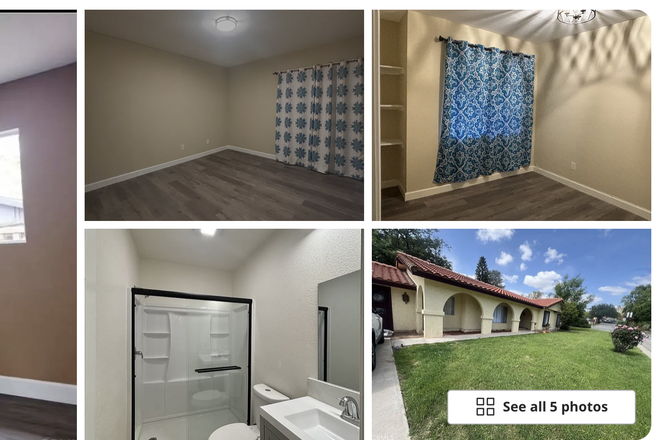 Bedroom, Bathroom, and front yard - NEWLY RENOVATED BEDROOM House