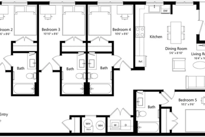 2D Apartment Layout - Theory Gainesville