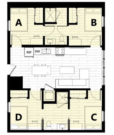 Floor plan - Hub on University