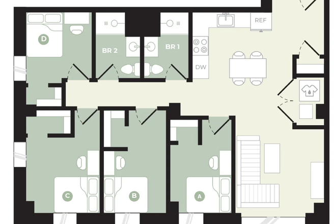 Floorplan - Hub College Park (Next to Campus) Apartments