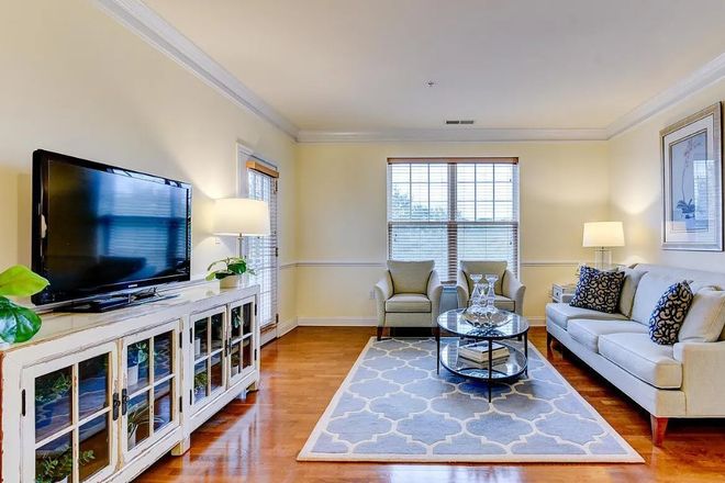 Living Room - Spacious 2BR/2BA Near Princeton University in Quiet Plainsboro Community Condo