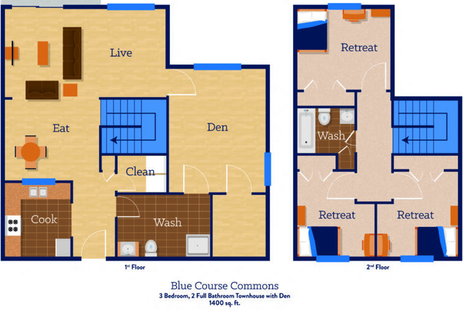 Floor Plan - Blue Course Commons, Unit 808B