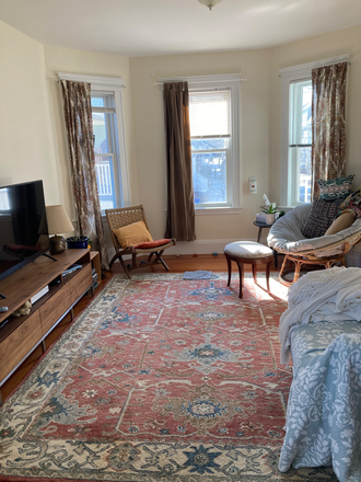 Living room - Belmont: Furnished room in 2-bedroom apartment $1200