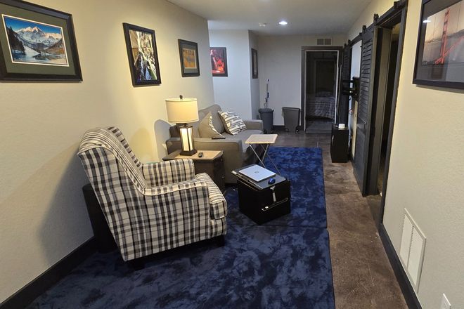 Basement living room - Fully Furnished Bedroom with Utilities/Essentials Included, Only 5 miles to Anschutz