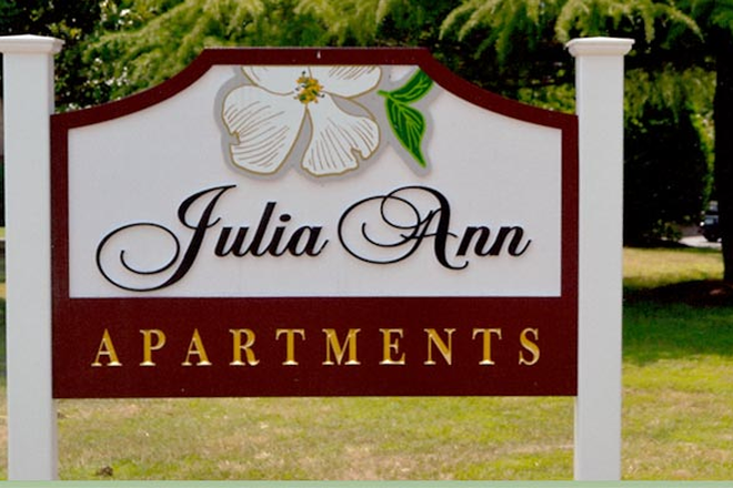sign - Julia Ann townhouse