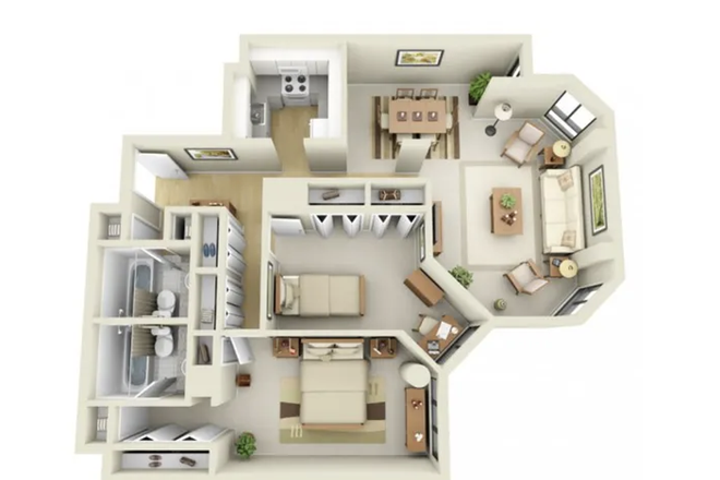 Layout - Greenhouse Apartment (One Bedroom)