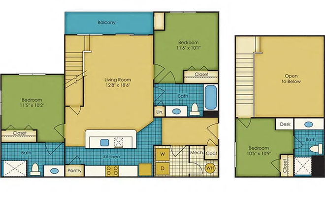 2D Floorplan - Smith's Landing Apartments