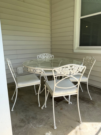 Porch table and chairs - Private setting, short walk to most classes. Cottage feel with driveway. Graduate student or Phd.