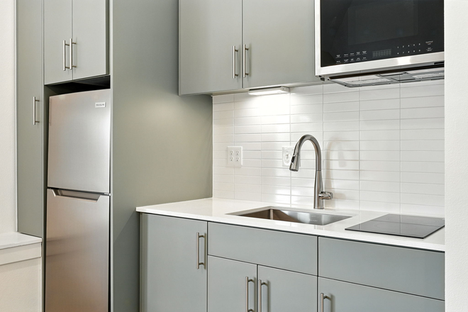 Kitchen - University Hall, Unit #9 Apartments