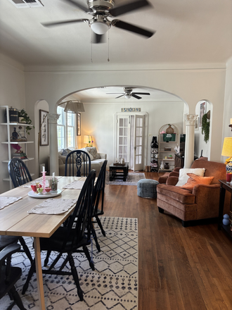 Dining Room and Living Room - Charming Furnished House, Steps from Campus