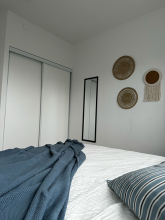 Bedroom - Private rooms in a co-living condo unit at Wellesley St. E, Toronto for Females only