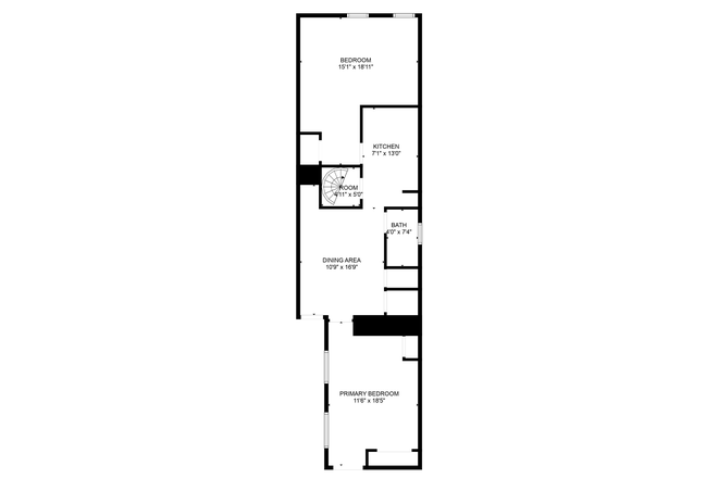 Floorplan - All utilities included! Hopkin's Hideaway 1- close to Fells Point & Inner Harbor Triplex