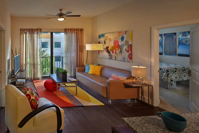 living room - take over my lease at university park, close to campus. 12 month lease