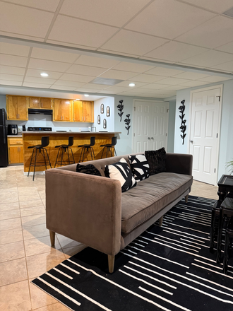 Living room room and Private basement apartment - FURNISHED HOME FOR RENT