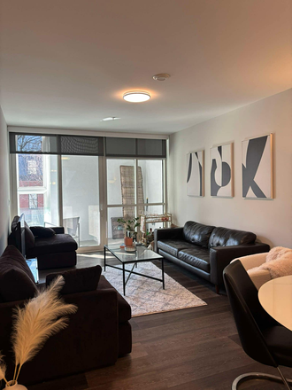 Living Room - The Cosmopolitan, 3 Minute walk from BU Medical, BU Dental, BU Public Health Campus