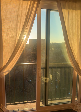 Living room view - Infinity at the Park Furnished 1-Bedroom Apartment Lease Transfer