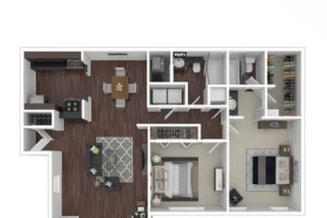 Floor Plan of 2B, 2Ba - Arden Vue Apartments