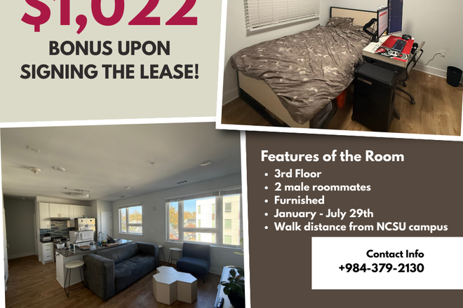 First post - $1022.5 (First Rent) discount upon signing the lease! - Lease Take over (3x3)