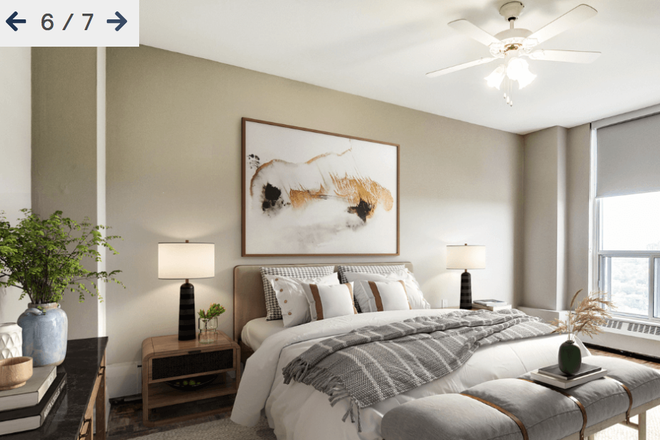 Bedroom (photo taken from the building website; your bedroom faces south) - Female Roommate Preferred– Spacious 2-Bedroom Apartment