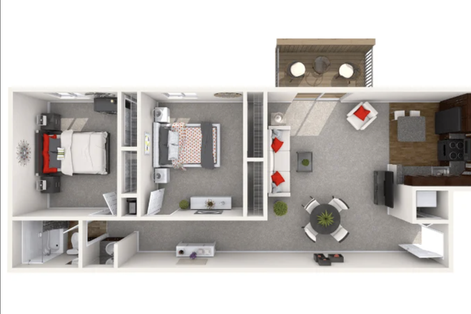 Unit layout - Glenwood Apartment (Near Campus)