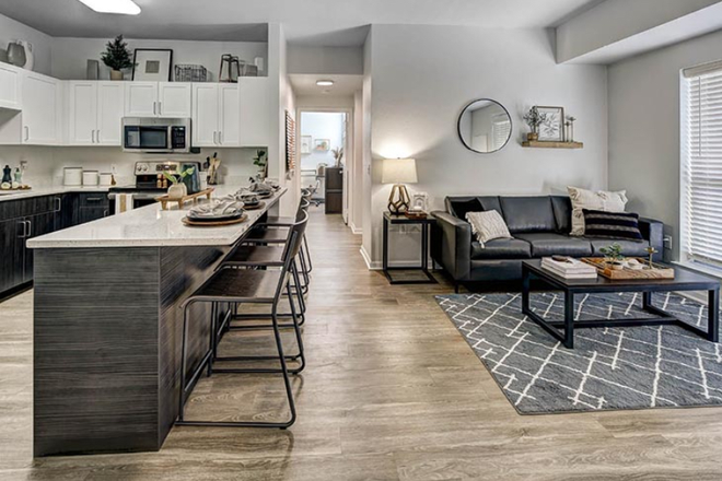 Kitchen and Living Room - University Village at Boulder Creek