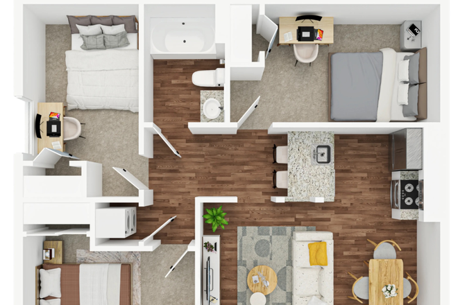 Floorplan of apartment - The Lodge Apartments