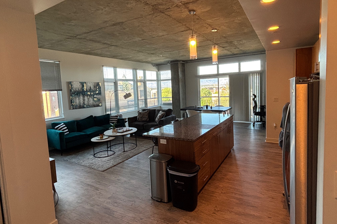 Living Room and Kitchen - One Observatory Park Apartments