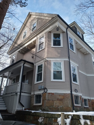 Outside House View - 2 Bedroom, 1 Bath, Parking, Deck, Laundry, near Pond and Stony Brook T Triplex