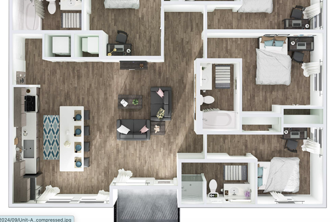 Floor plan - Nest on Sunset Apt - Room available rent negotiable