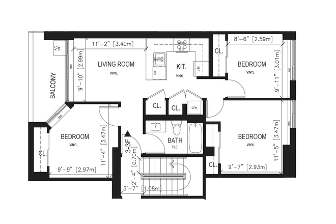 Floor plan! - Room in 3BR apartment 10 mins from Harvard Sq!