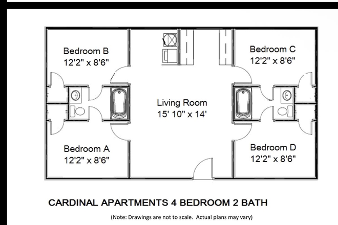 Layout - Cardinal 1 Apartment