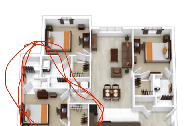 Unit: Walk in closet + bed + bathroom - Unit close to campus Apartments