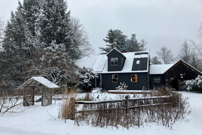 winter - Red Door Farmlet - Furnished Wing of Home, South Amherst, on bus line